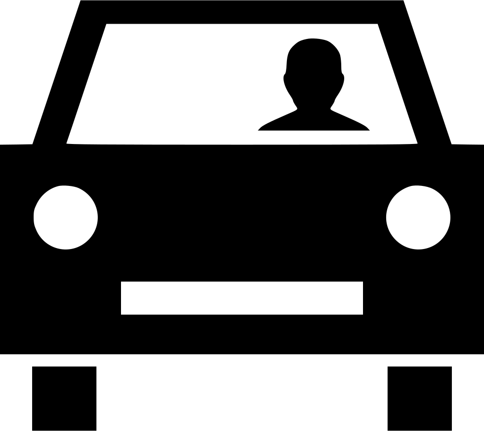 Png File Svg - Car With Driver Icon (980x874), Png Download