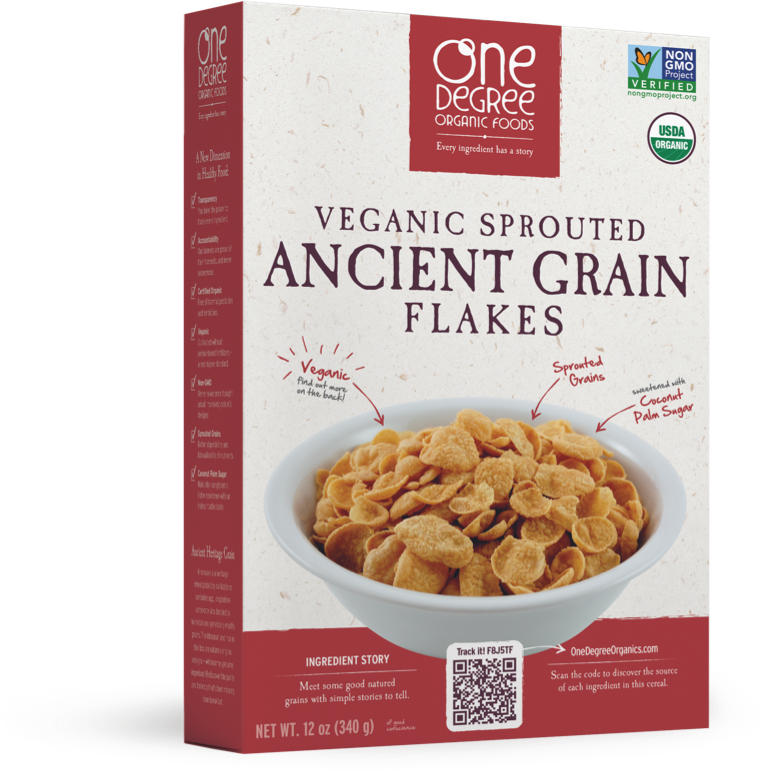 Ancient Grain Flakes - One Degree Spelt Flakes (760x770), Png Download