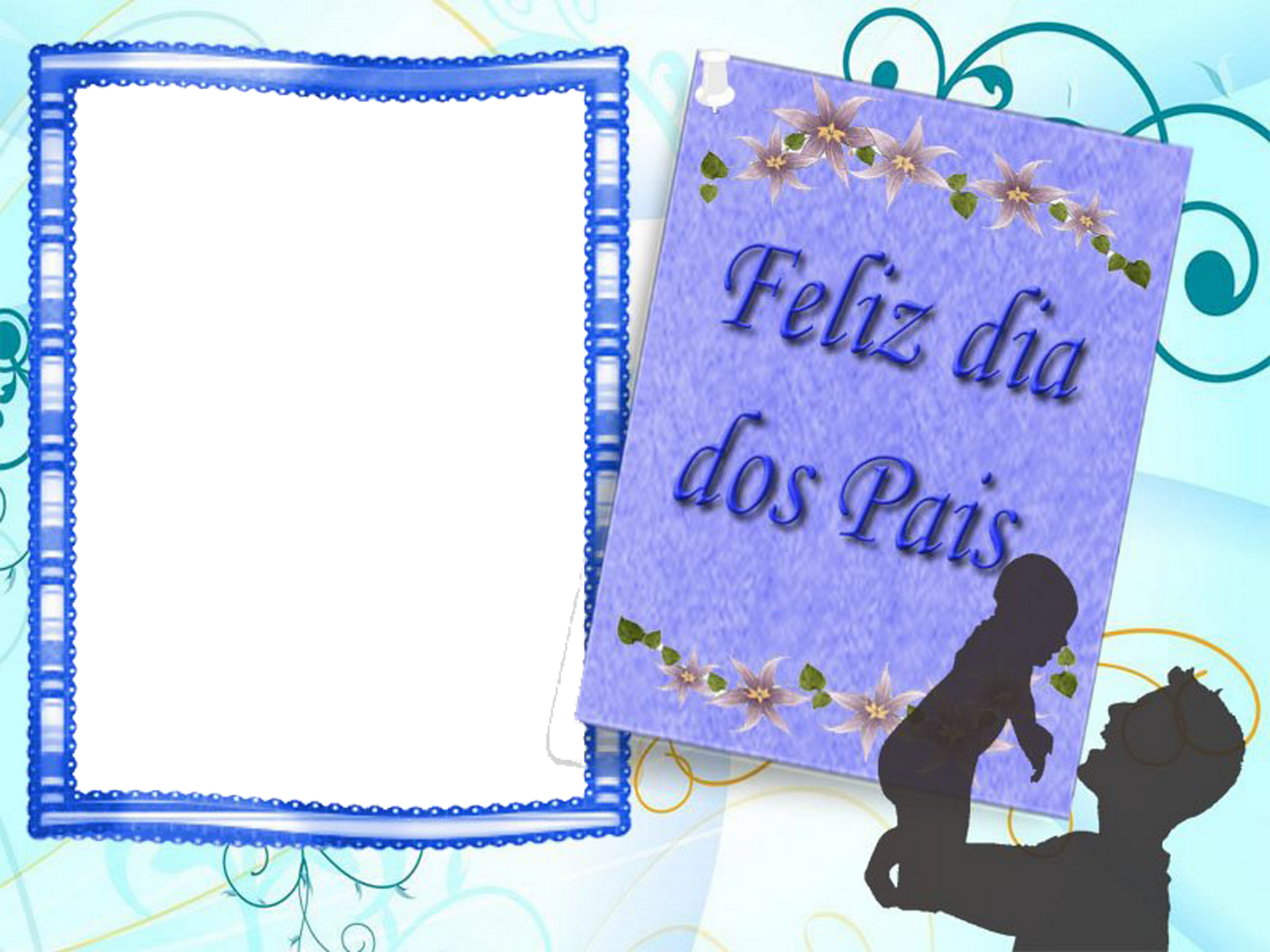 Molduras Do Dia Dos Pais - Moldura Para O Dia Dos Pais (1600x1200), Png Download