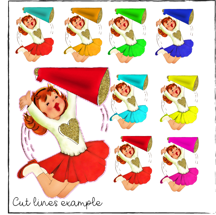 Vintage Cheerleader (872x869), Png Download