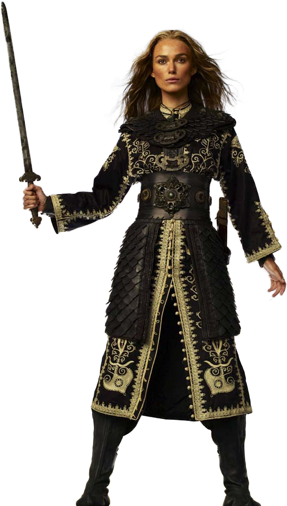 Similar Png's - - Keira Knightley Pirates Of The Caribbean Costume (616x1046), Png Download