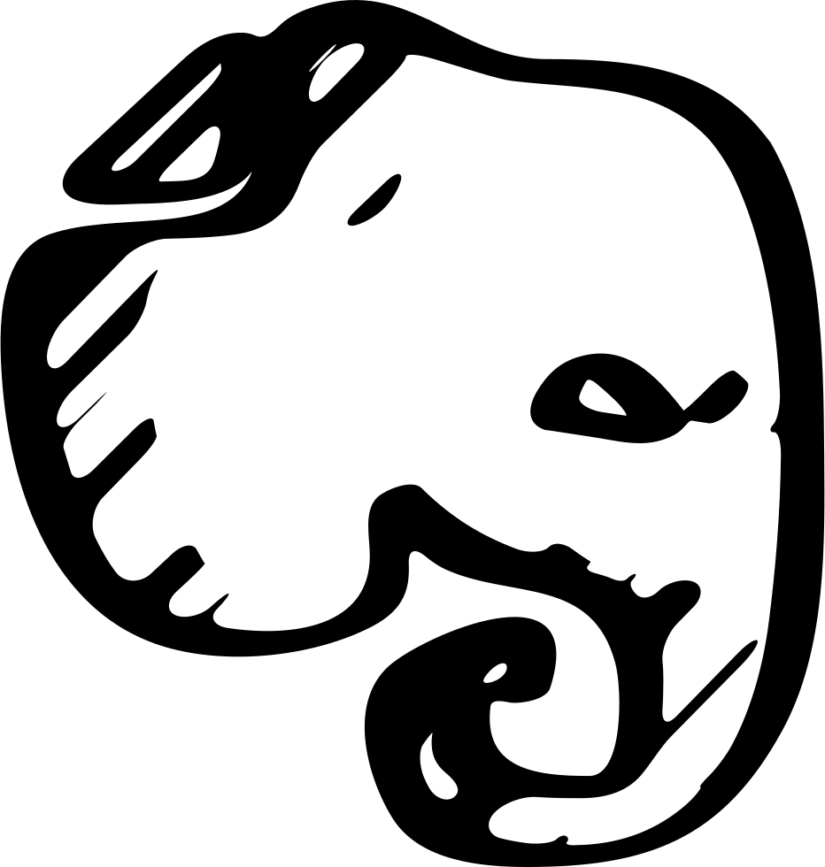 Evernote Logo Sketch - Szkic Logo (932x980), Png Download