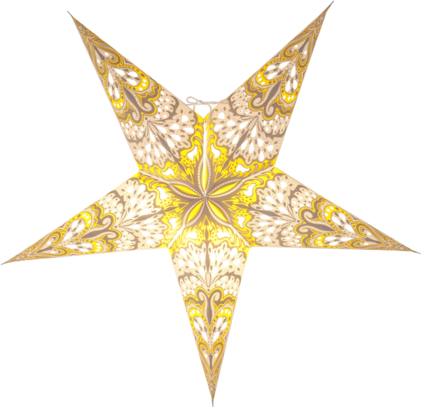 Paper Star Bright - Star Paperstar Colour Box, Gold (600x600), Png Download