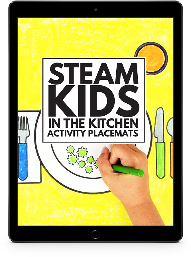 Steam Kids In The Kitchen Activity Placemats Ipad Transparent - Steam Kids In The Kitchen (800x960), Png Download