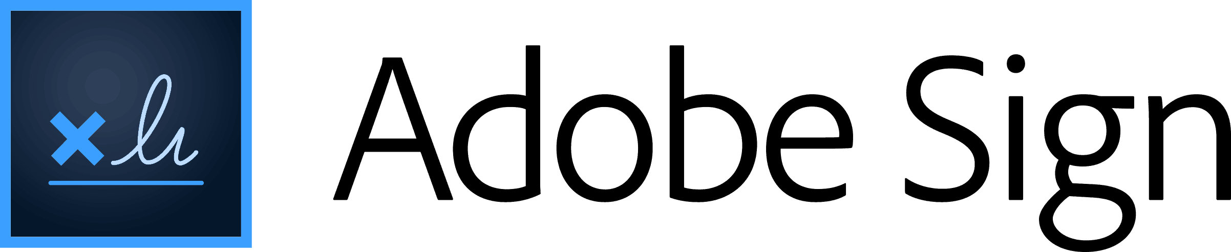 Adobe Sign - Adobe Sign Logo (2404x492), Png Download