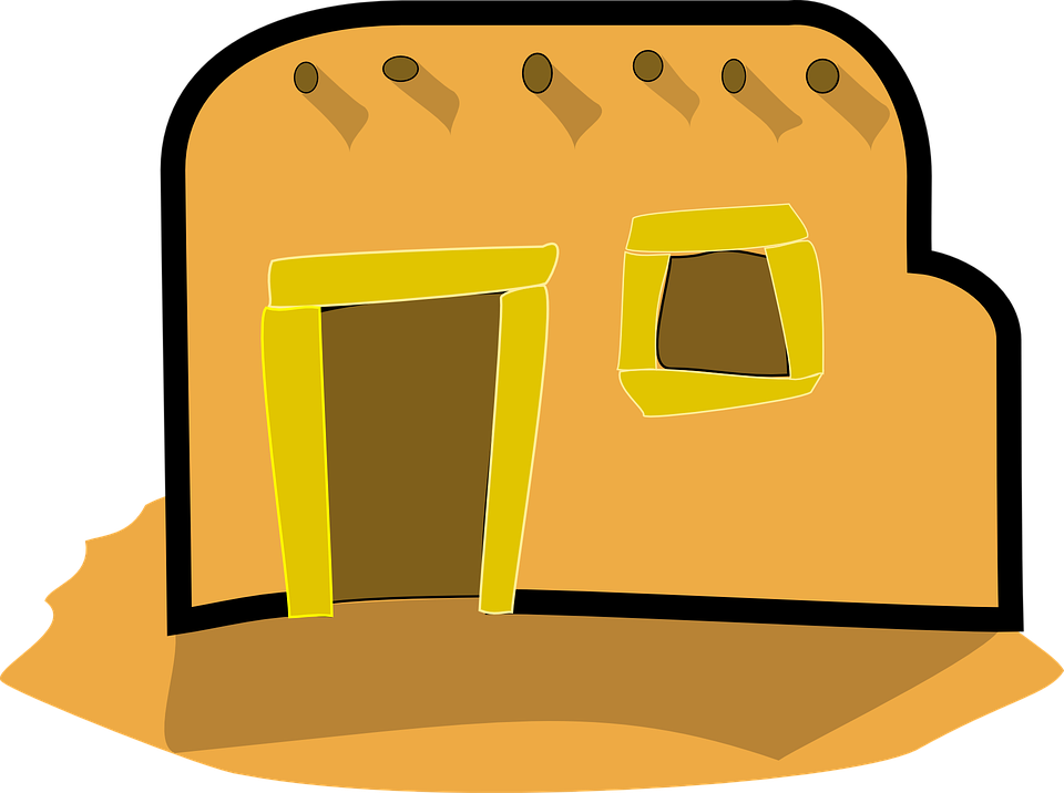 Adobe Clipart Dog Clipart - Old Mud House Clipart (960x716), Png Download