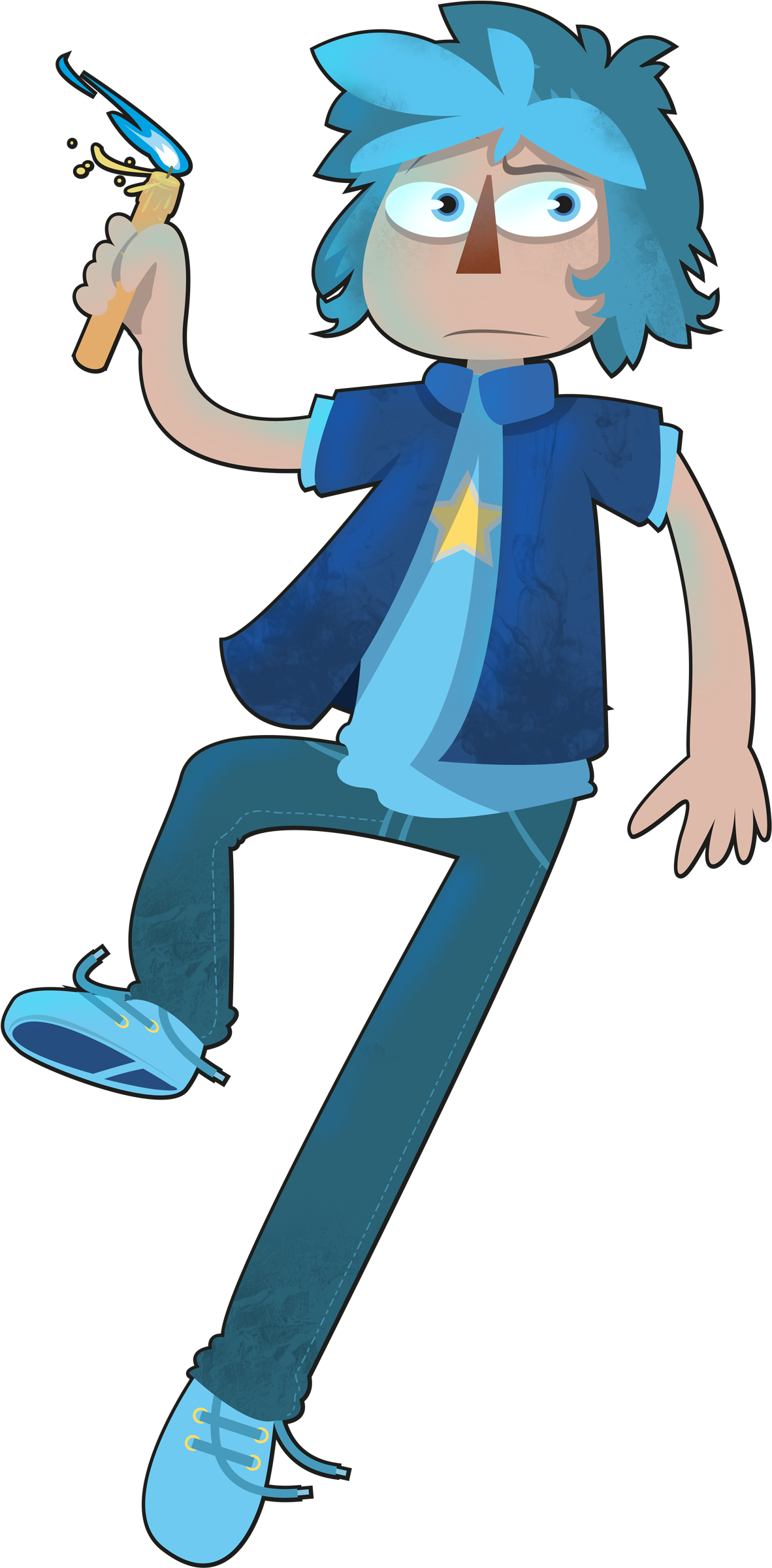 The Bright Star - Cartoon (1200x2456), Png Download
