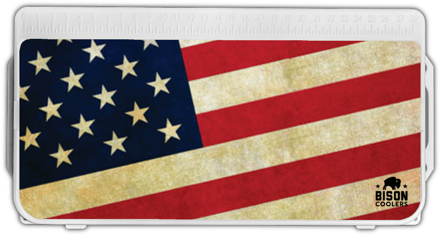American Flag Lid Graphic - Bison Coolers (920x613), Png Download