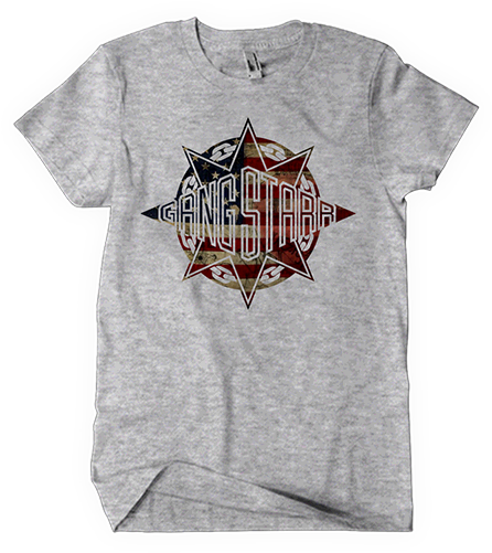 Gang Starr American Flag Logo Tee - Pan Am Retro T Shirt (500x500), Png Download