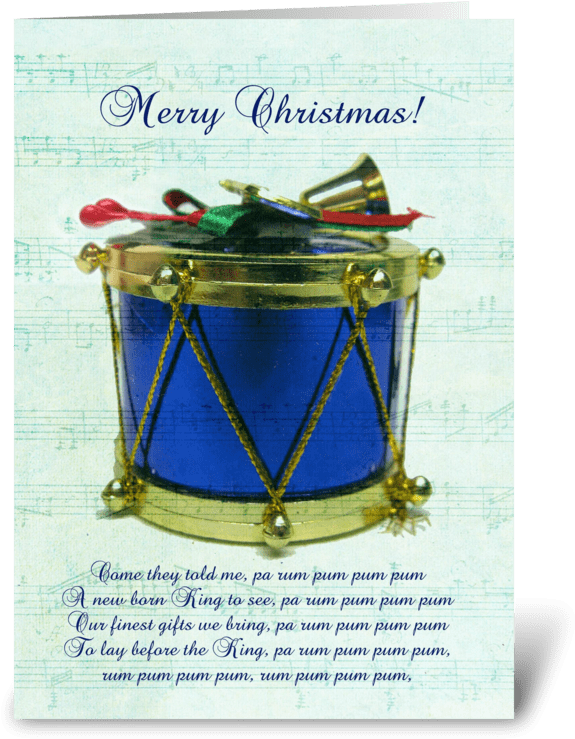 Blue Drum Greeting Card - Dholak (700x792), Png Download