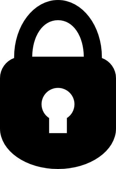 Lock Silhouette (408x595), Png Download