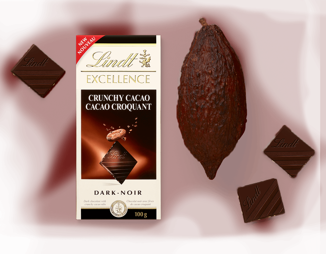 Lindt Excellence Crunchy Cacao - Lindt Excellence Dark Coconut (1285x1000), Png Download