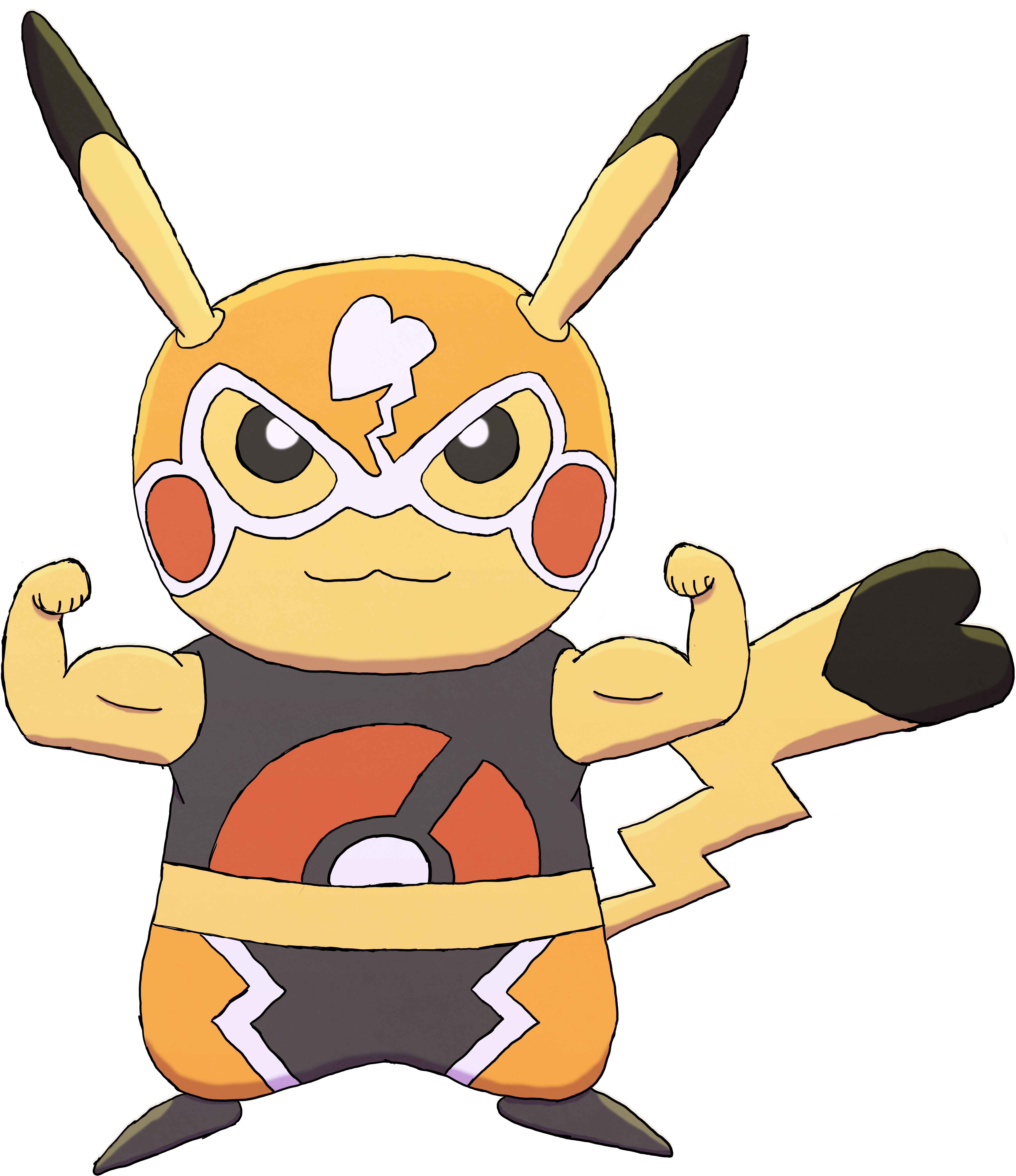 28 Collection Of Pikachu Libre Drawing (8000x7000), Png Download