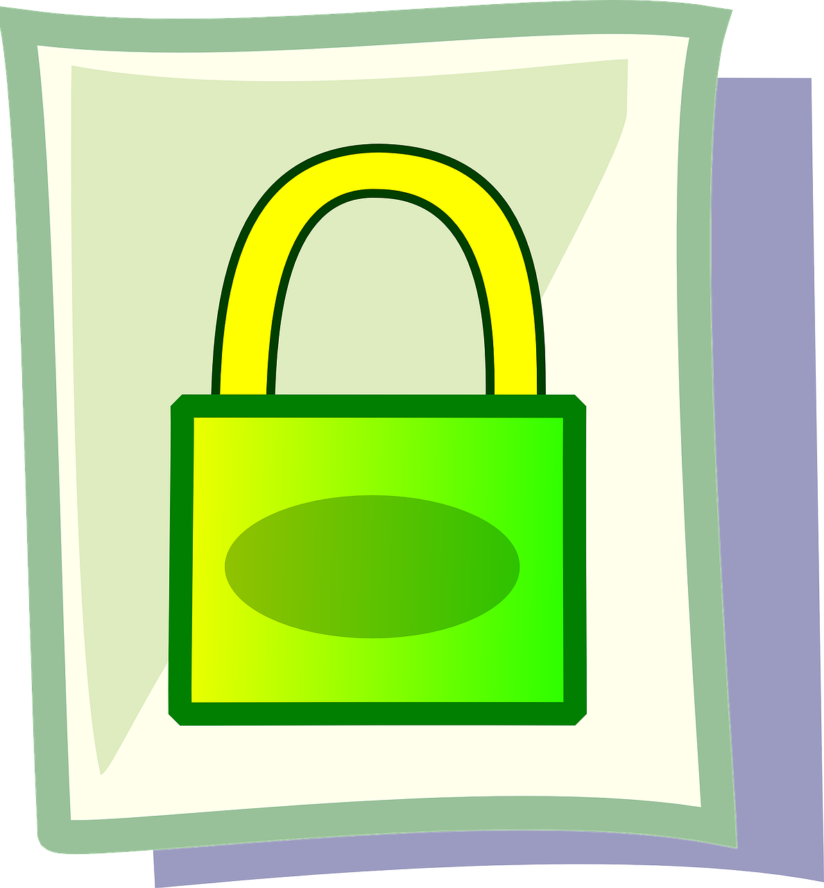 Padlock Lock Green - Clip Art (1188x1280), Png Download