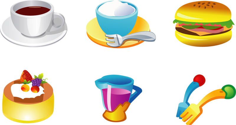 Free Vector Food Graphics Free Vector - Food Icon Vector Png (800x425), Png Download