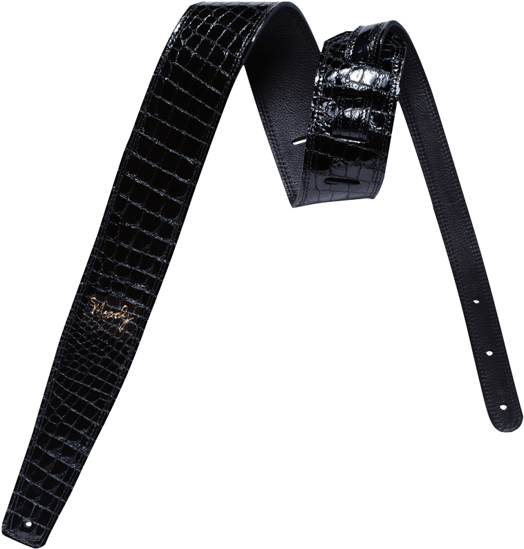 5" Faux Gator Leather Backed Guitar Strap - Black Gator Leather Guitar Strap (900x900), Png Download