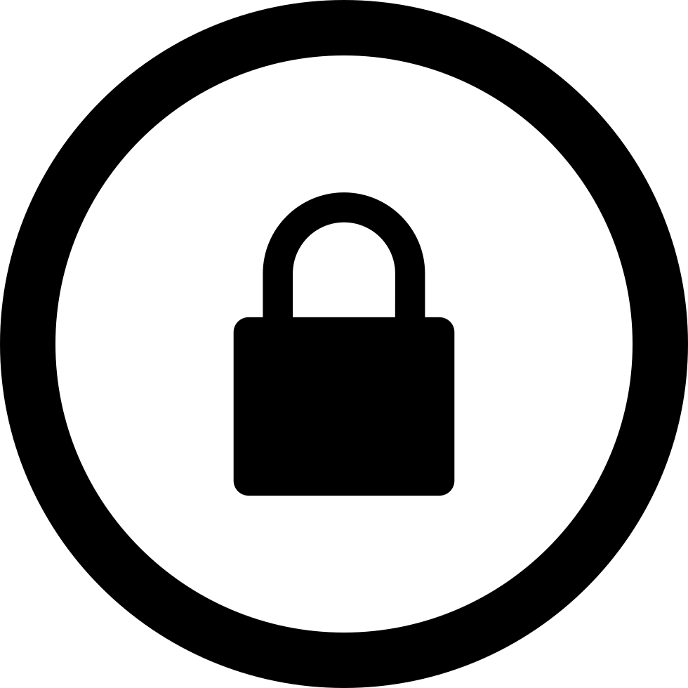 Lock Button Svg Png Icon Free Download - No Parking Sign Black And White (980x980), Png Download