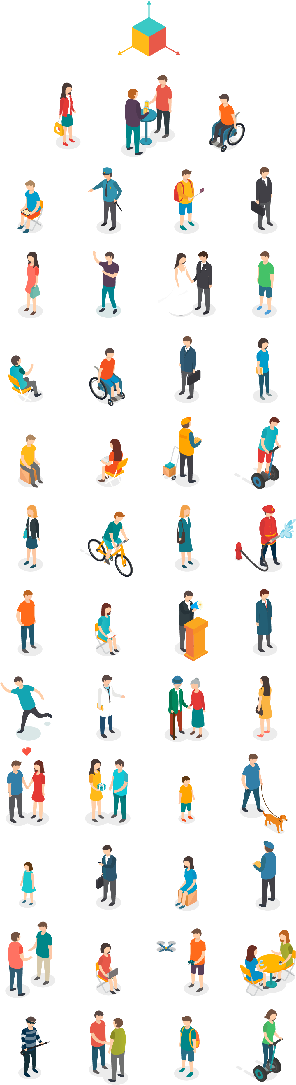Axonometric Diagram Architecture People (1200x3899), Png Download