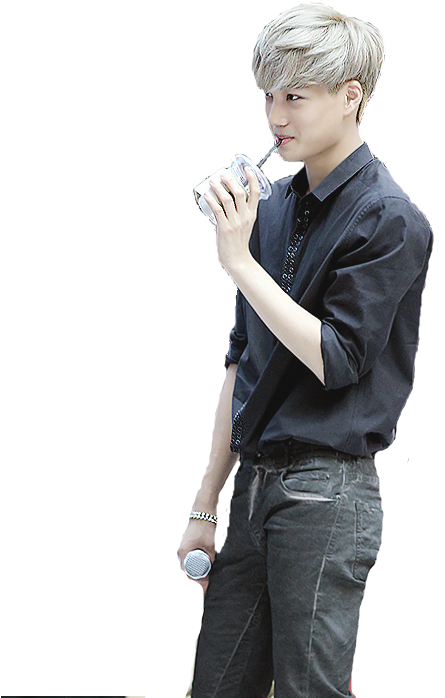 Exo K Kai Blonde - Kim Jongin Render (500x697), Png Download