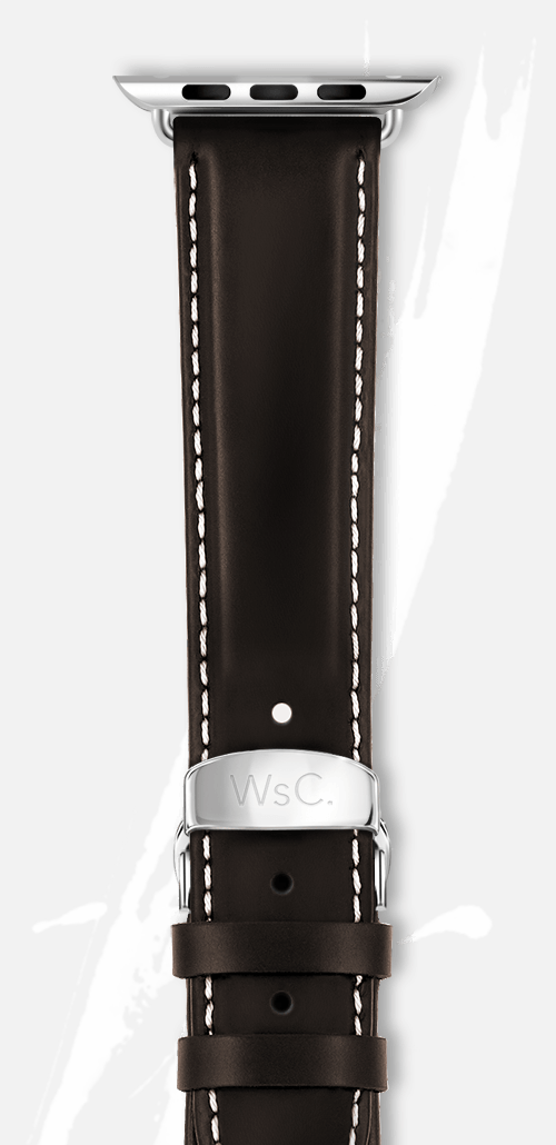 Leather Apple Watch Straps - Watch Strap (500x1030), Png Download