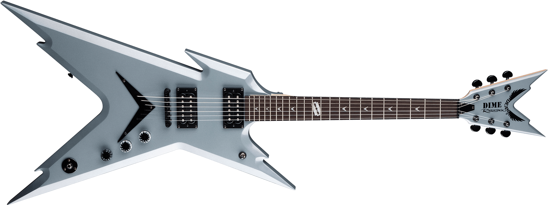 Dean Guitars Image - Dean Razorback Dimebag Electric Guitar, Gun Metal Grey (2000x798), Png Download