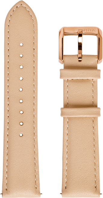 Watch Strap Leather Smooth Rosé 20mm - Strap (435x664), Png Download