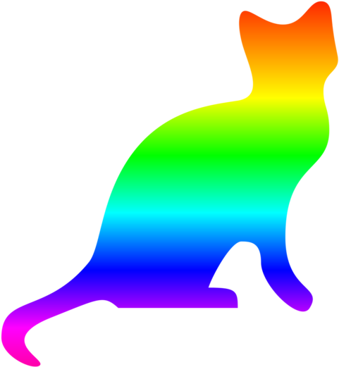 Transparent Tumblr Rainbow Cat Pictures To Pin On - Cat Transparent Rainbow (600x600), Png Download