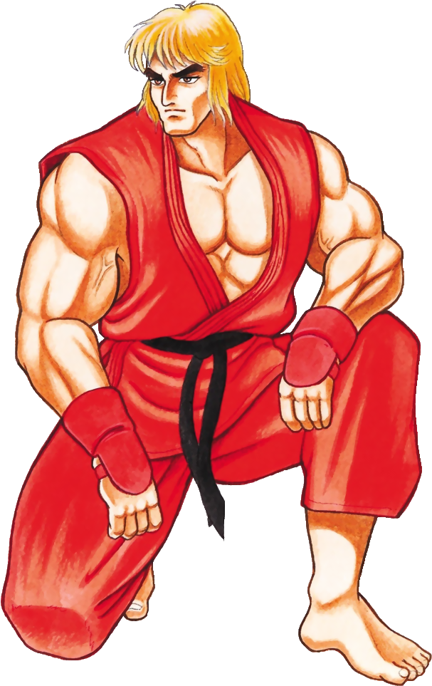 Ken Masters As Seen In Street Fighter 2 - Street Fighter Ii Character Art (637x1000), Png Download