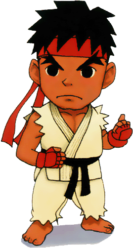 Street Fighter Clipart 1987 Ken - Street Fighter Ryu Cartoon (290x511), Png Download