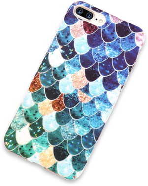 Products/345-3d Cute Mermaid Scale Phone Case For Iphone - Samsung Galaxy S7 (480x480), Png Download