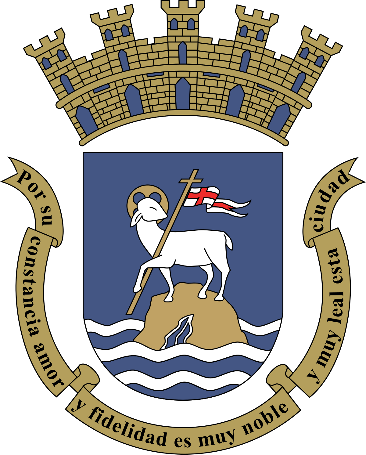San Juan Puerto Rico Coat Of Arms (1200x1491), Png Download
