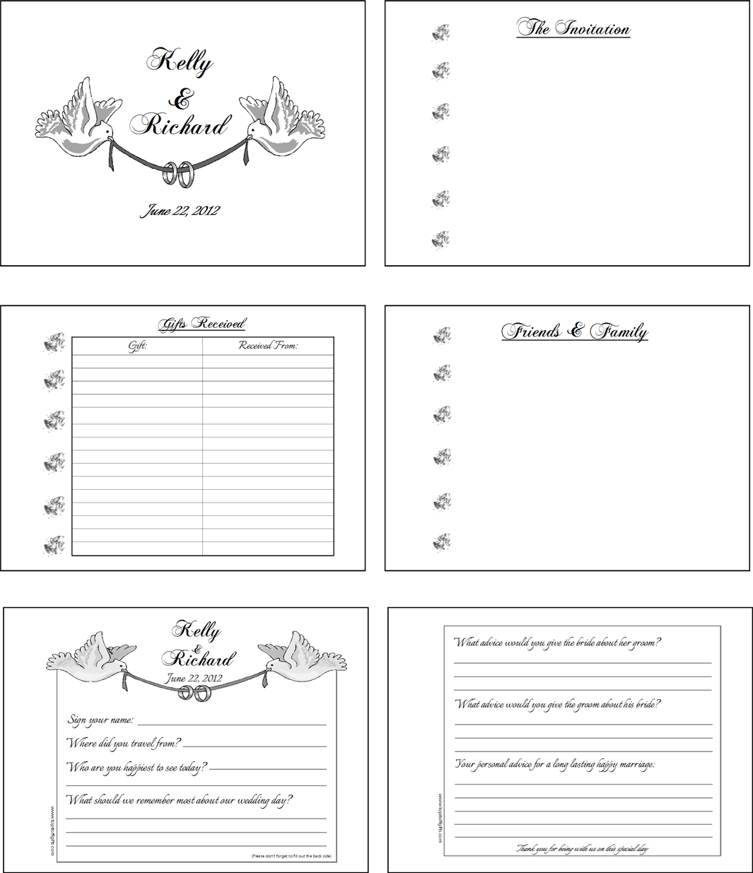 Download Wedding Guest Book Layout Full Size PNG Image PNGkit