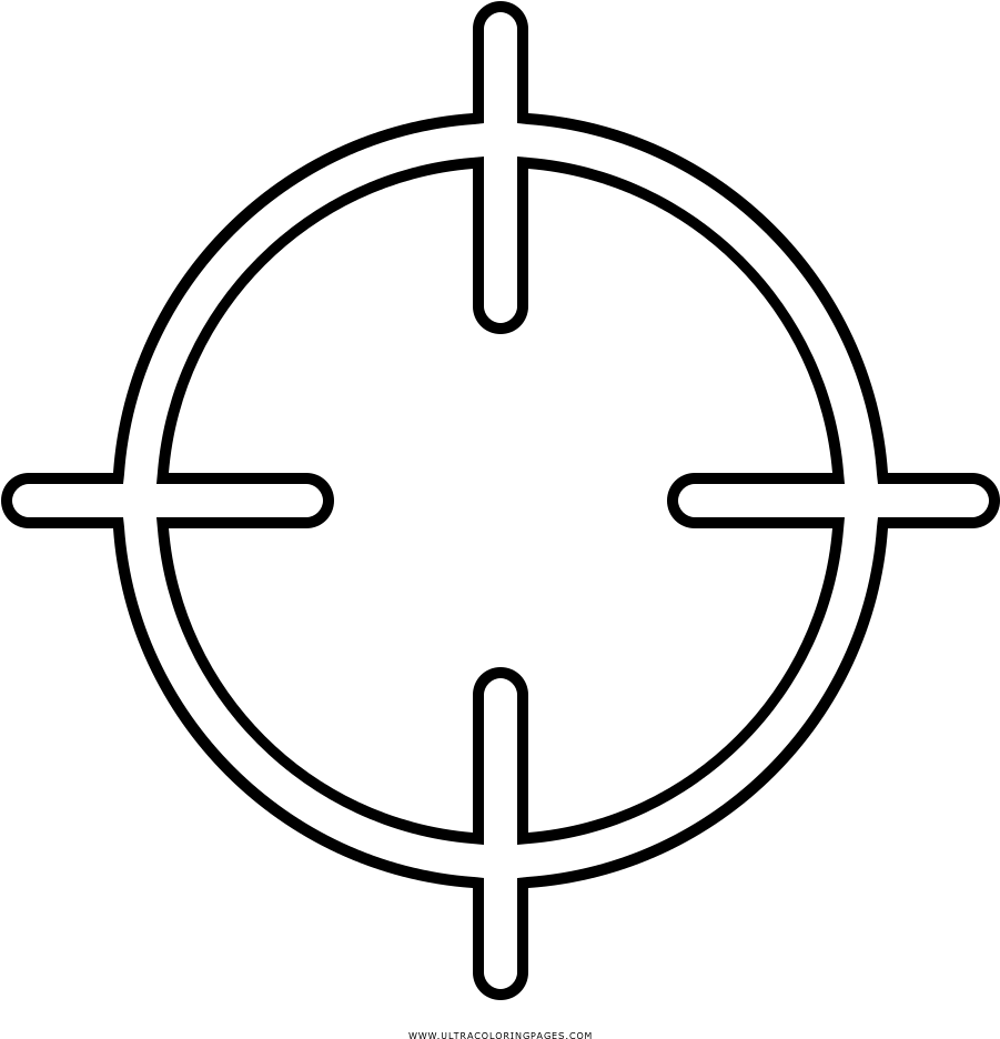 Crosshair Coloring Page - Uso Sr8s (1000x1000), Png Download
