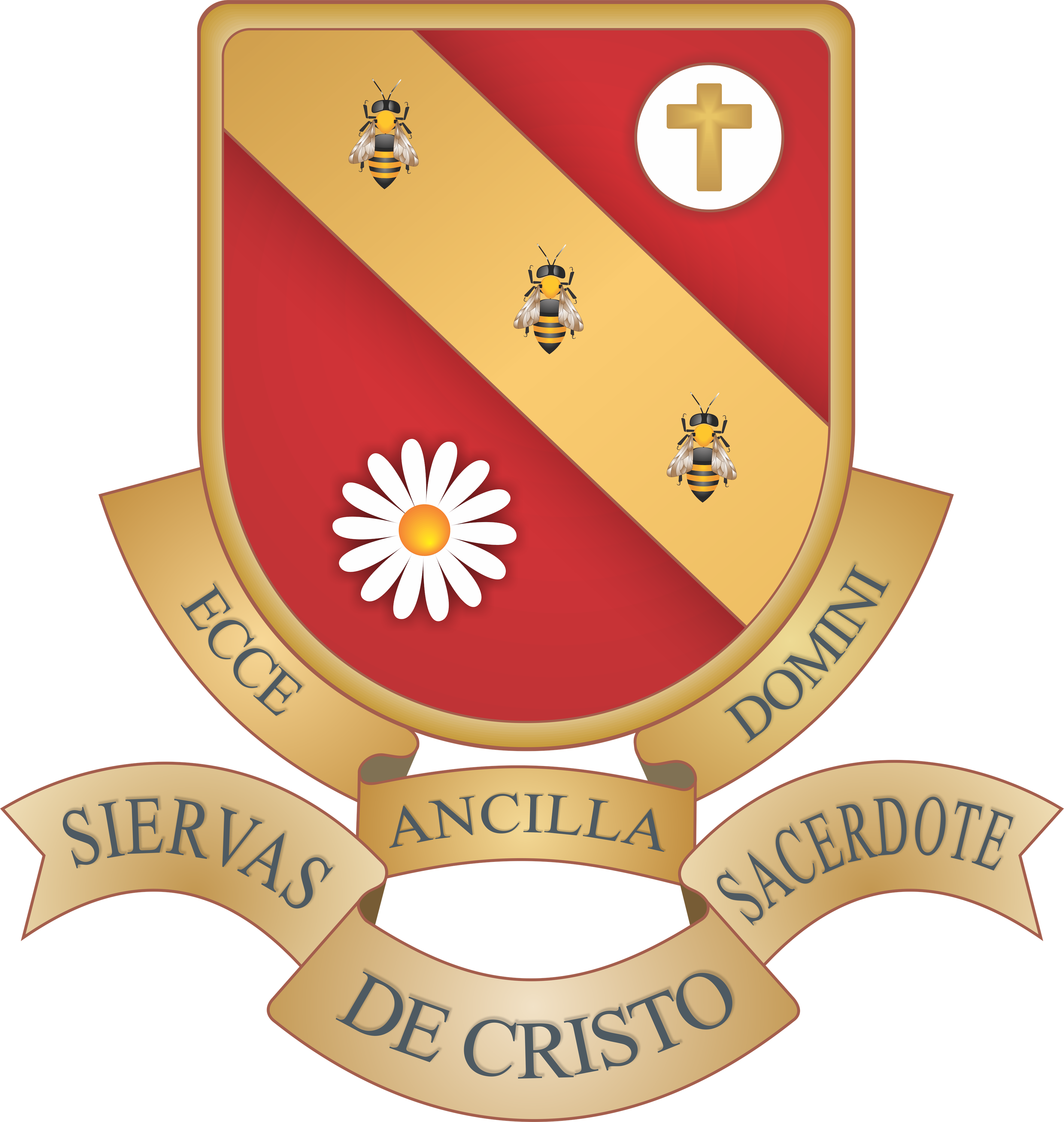 Escudo Siervas De Cristo Sacerdote - Siervas De Cristo Sacerdote (3543x3735), Png Download