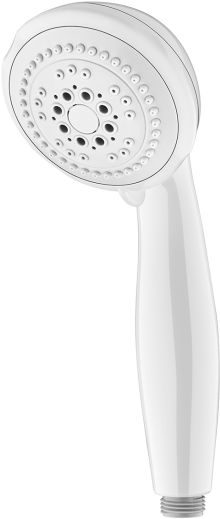6-setting Handheld Showerhead - Handheld Shower Head White (550x550), Png Download