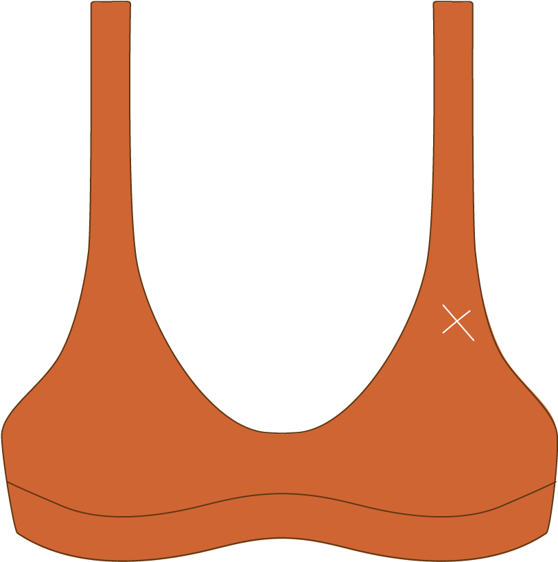Burnt Orange Yogi Top - Brassiere (1200x900), Png Download