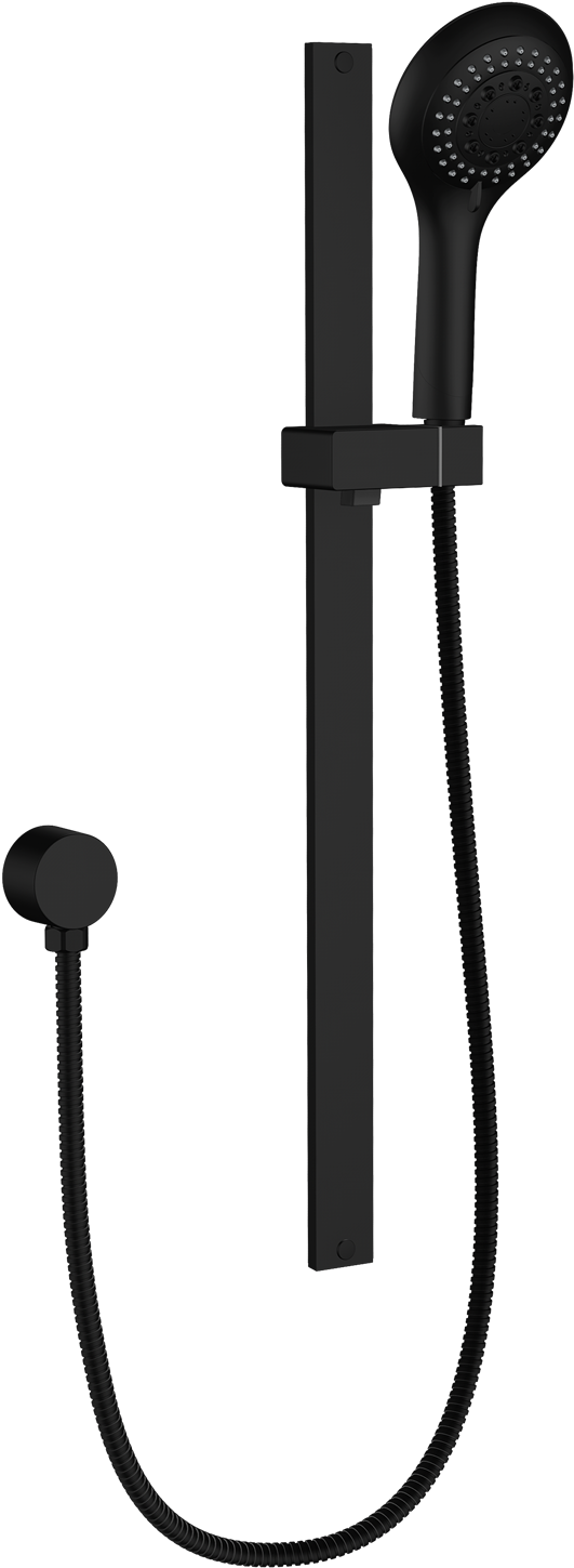Vivace Shower Rail - Matt Black Shower Fixtures (1600x1600), Png Download