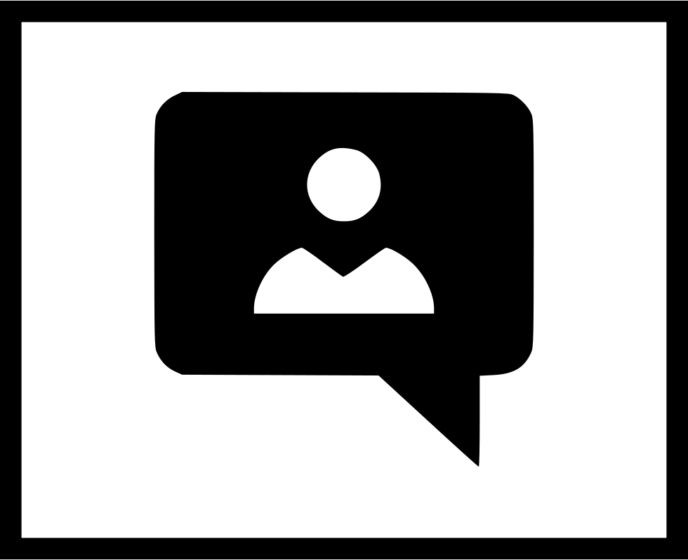 Chat Talk Sms Person Friend Profile Comments - Icon (980x798), Png Download