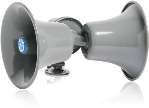 Dual Direction Twin Horn Loudspeaker With 30-watt 25v/70v/100v - Atlas Sound Apt-34at Dual Directional Twin Horn Omni-purpose (500x500), Png Download