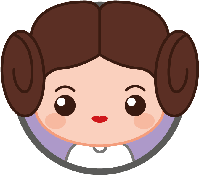 Fullscreen - Personajes De Star Wars Kawaii (886x886), Png Download