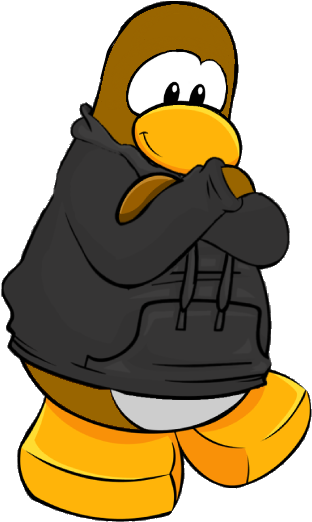 Download File - Club Penguin Black Penguin (331x565), Png Download