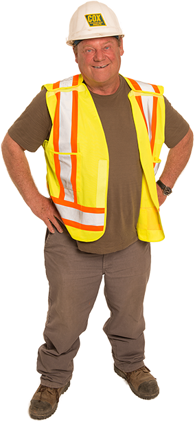 Building Roads Is Our Passion, And We've Got It Covered - Vest (285x750), Png Download