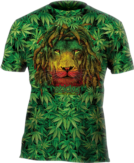 Rasta Lion Hightime Tee - Marijuana Door Mat Marijuana Weed Leaf Door Mats Cover (600x600), Png Download