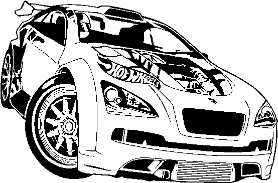 Download Transparent Drawing Hot Wheels 24 - Hot Wheels Colouring In