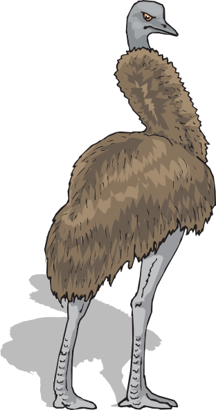 Emu Clip Art - Emu 17" Laptop Sleeve (312x592), Png Download