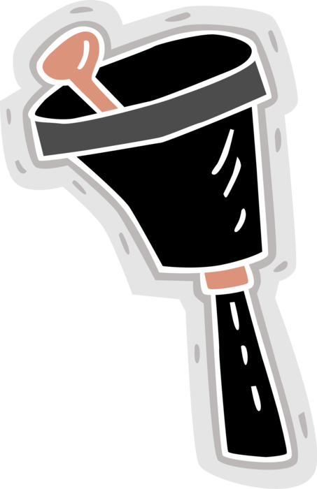 Vector Illustration Of School Bell Or Hand Bell Ringing (453x700), Png Download