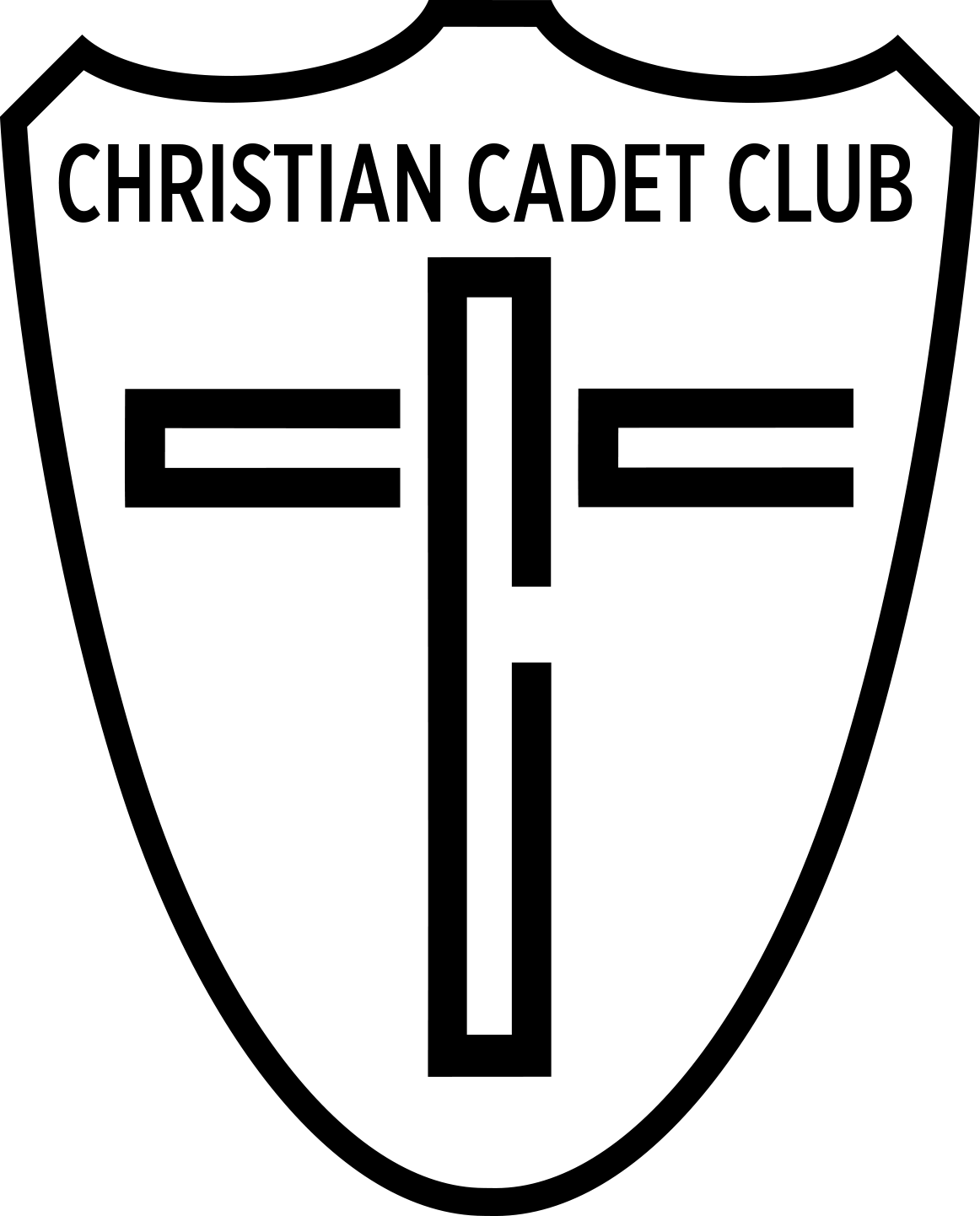 Christian Cadet Club Emblem Black And White - Portable Network Graphics (1162x1442), Png Download