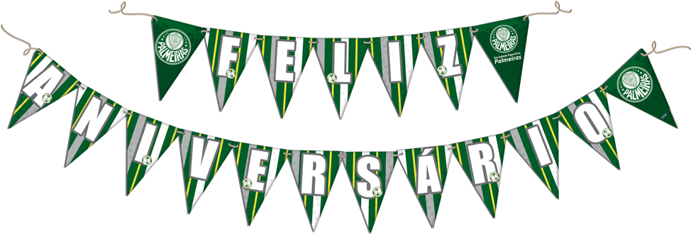 Faixa Feliz Aniversário Palmeiras - Decoração De Aniversário Do Palmeiras (990x990), Png Download