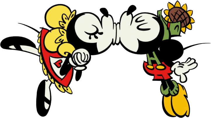 Minnie E Mickey Beijo (625x350), Png Download