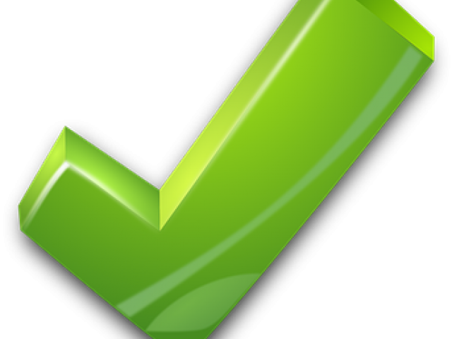 Green Tick Clipart Transparent Background - Clip Art (640x480), Png Download